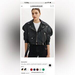 Lamarque Dylan Leather Biker Jacket